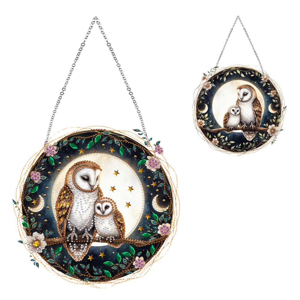 5D DIY Diamond Painting Pendant Dolphin Elephant Fox Wolf Cat Tiger Double Sided Special Shape DIY Diamond Art Pendant Kit