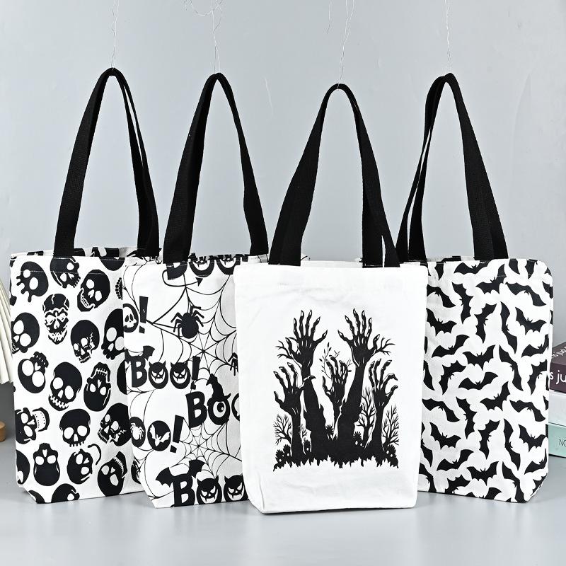 Cross-border halloween easter holiday party cotton bag christmas party ghost festival candy shopping bag canvas bag