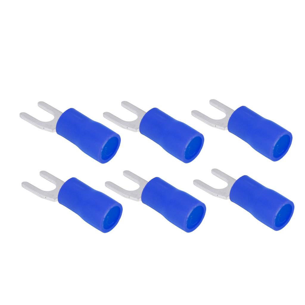 300Pcs Insulated Fork Spade Terminals Copper PVC U Type Wire Connector for Transportation LightingSV1.25-4