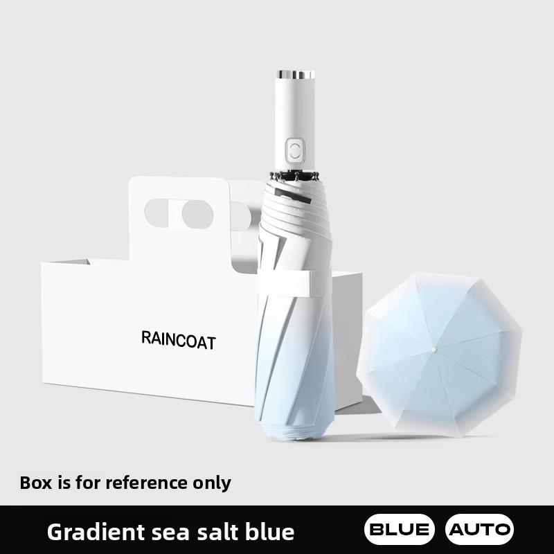 

Large 40-Rib Automatic Gradient Umbrella for Men Sun Rain Dual-Use UV Protection 1pcs синій