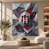 Arazzo Decorativo, Arte da Parete Stampato Beşiktaş FC, Appeso a Parete Leggero per Sfondo Camera da Letto