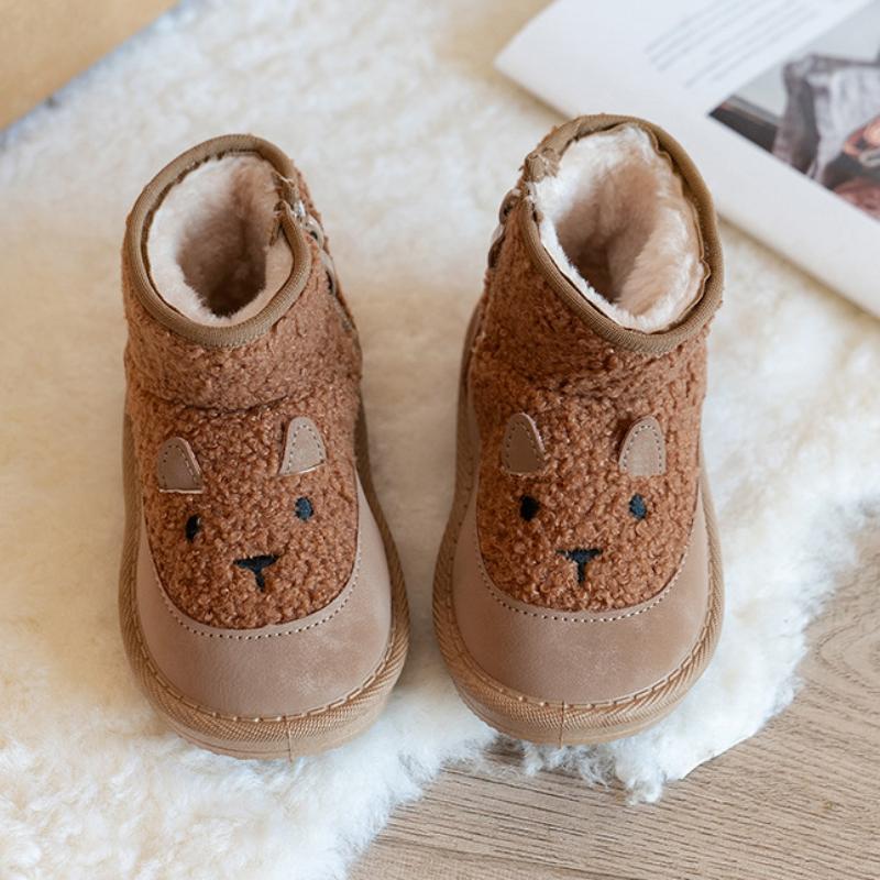 Roztomilé dívčí boty Zimní móda Všestranné kotníkové boty Jednoduché pohodlné Dětské boty Trendy Klasické Sněhule Kreslené Teplé Dívčí boty