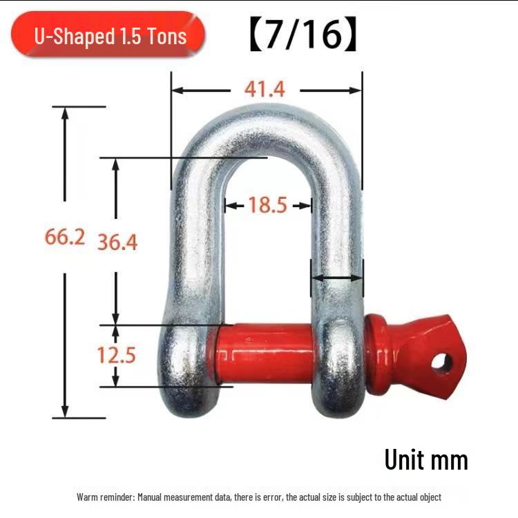 High-Strength U-Type D-Shackle for Lifting & Excavator Locks