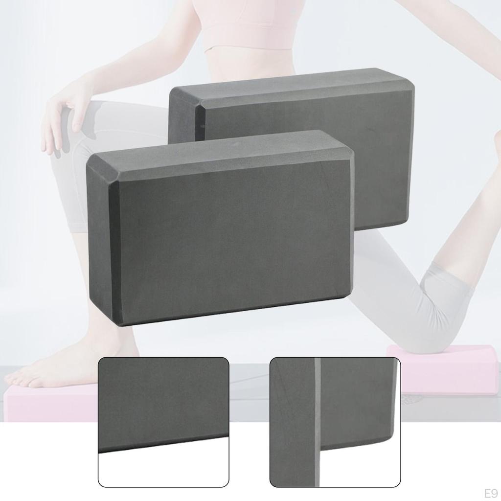 2 Stück Yoga Blöcke EVA Schaum Anti-Rutsch Weich Übungszubehör für Gymnastik Dehnung