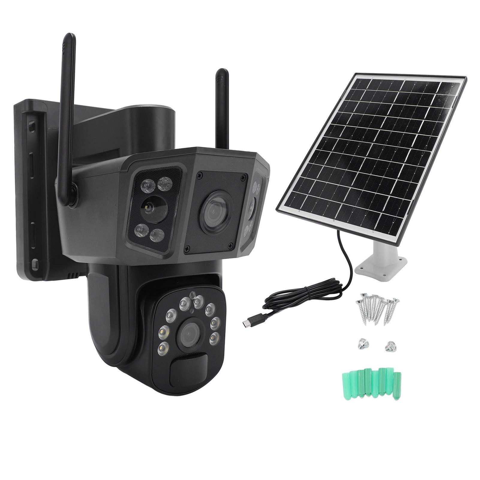 

8MP Pixels Camera Panoramic Auto Tracking Security Camera 355° Rotation 90° Tilt AI Human Detection for Farm Construction Site