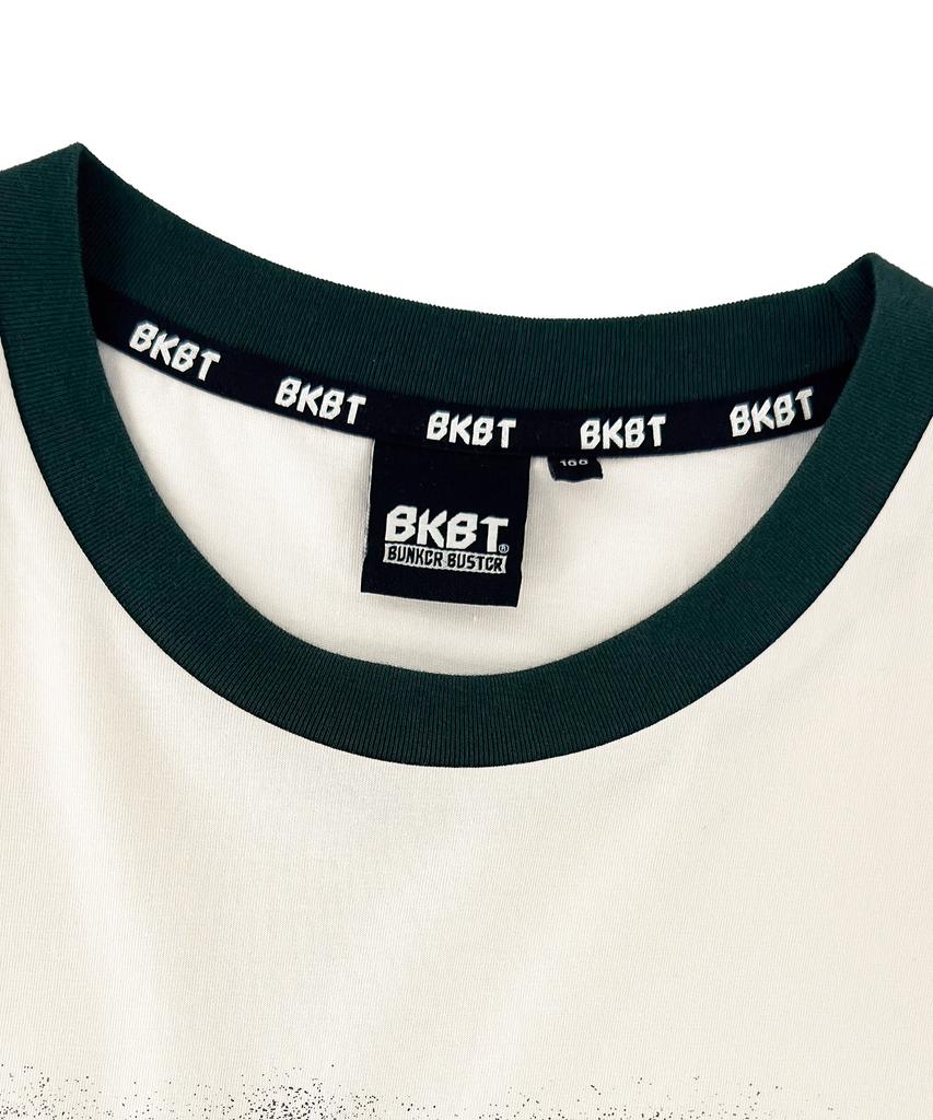 BUNKERBUSTER Typographic Ringer Short Sleeve T-Shirt Mq2Tu258_Green