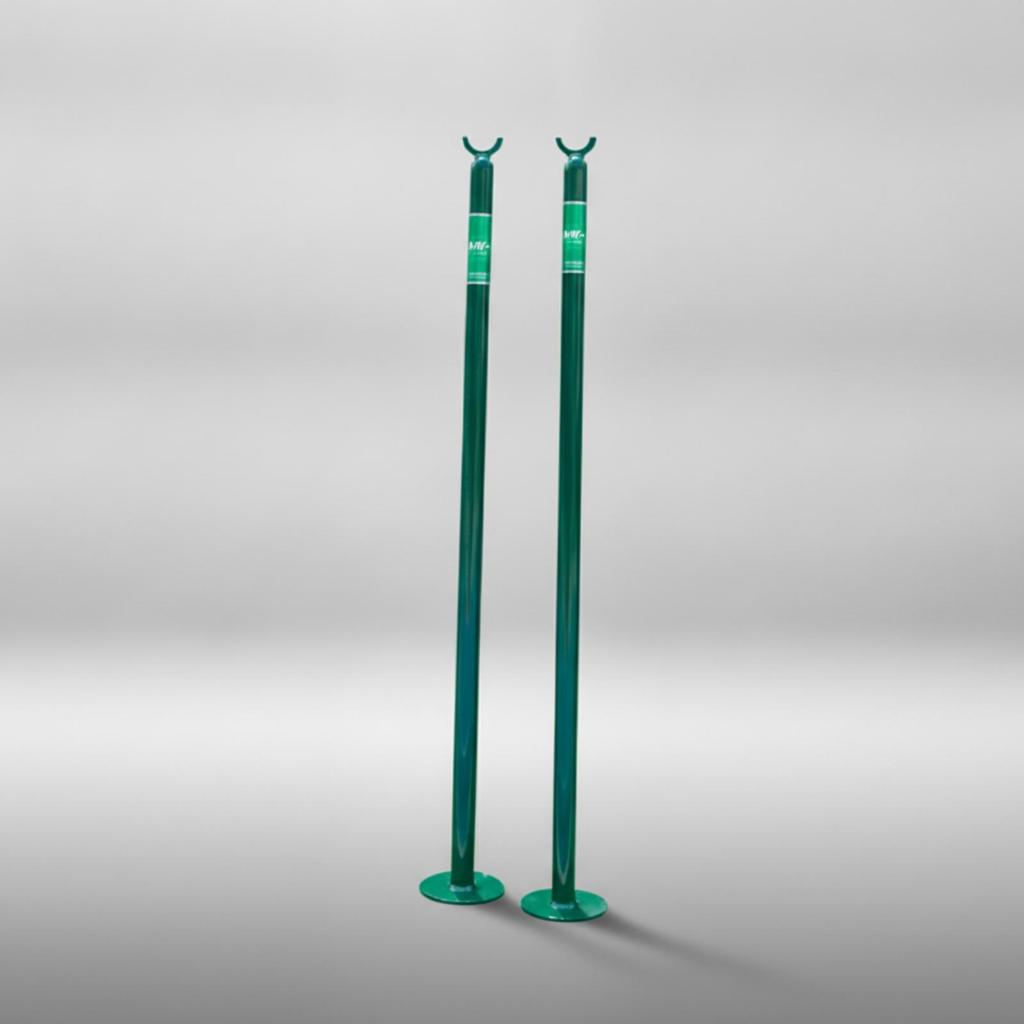 2 Pieces Tennis Singles Stick Aluminum Post Powder-Coated