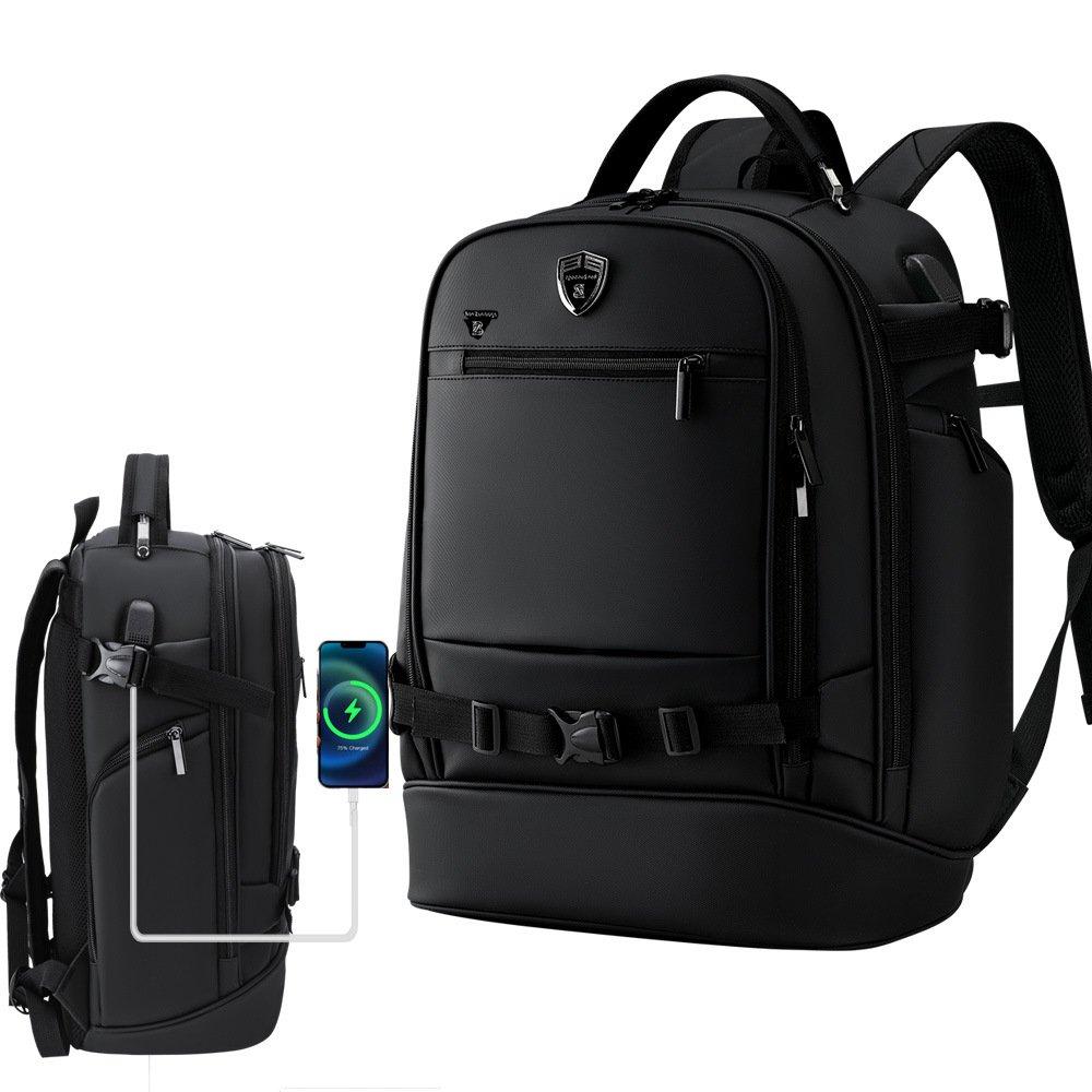 Business Casual Laptop Backpack for Men, Large Capacity Multi-Function Travel Bag, Water-Resistant Durable with Dedicated Laptop Compartment
