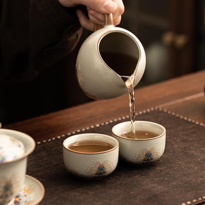 Ru Ofen Keramik Teetasse Teetasse Meistertasse Haushalt Einfach Chinesische Kung Fu Teetasse Kleine Teetasse