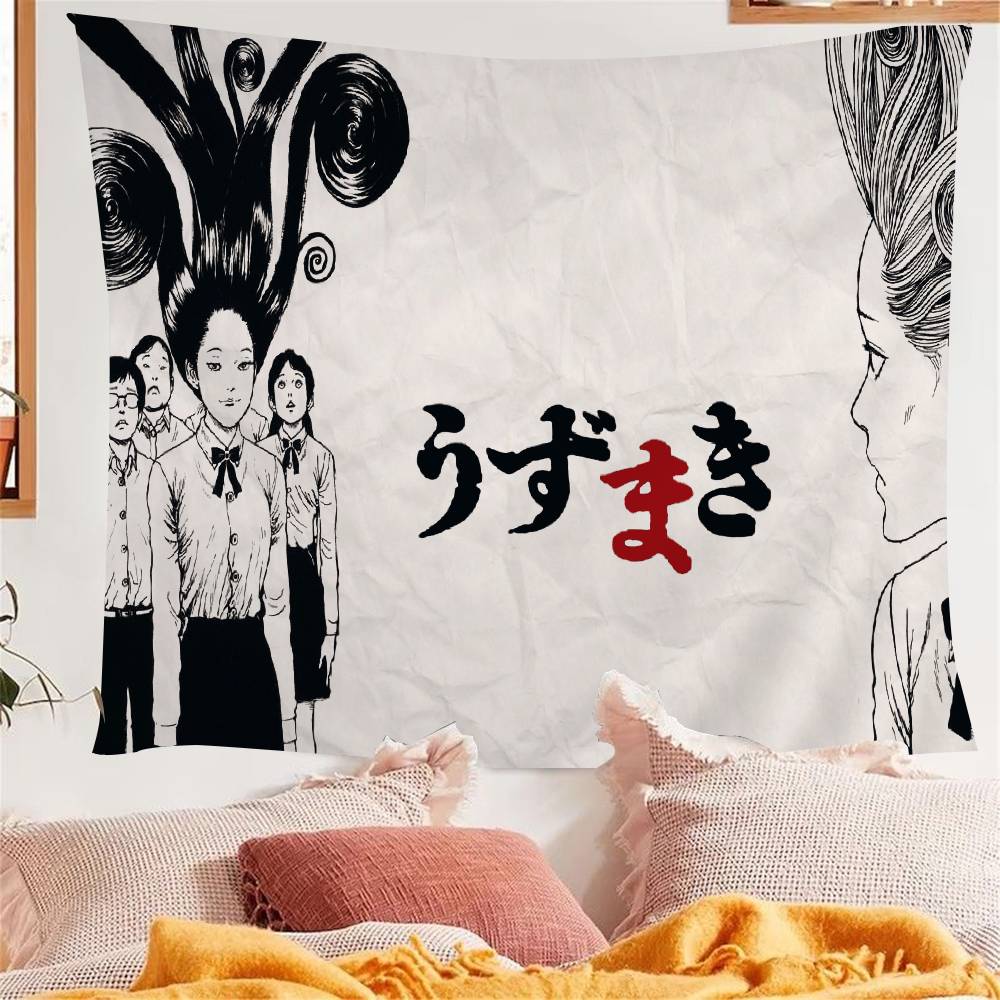 

Anime Junji ItoI TomieT Horror Comics Colorful Tapestry Wall Hanging Bohemian Wall Tapestries Mandala Wall Hanging Sheets 74x94cm(29x37in)