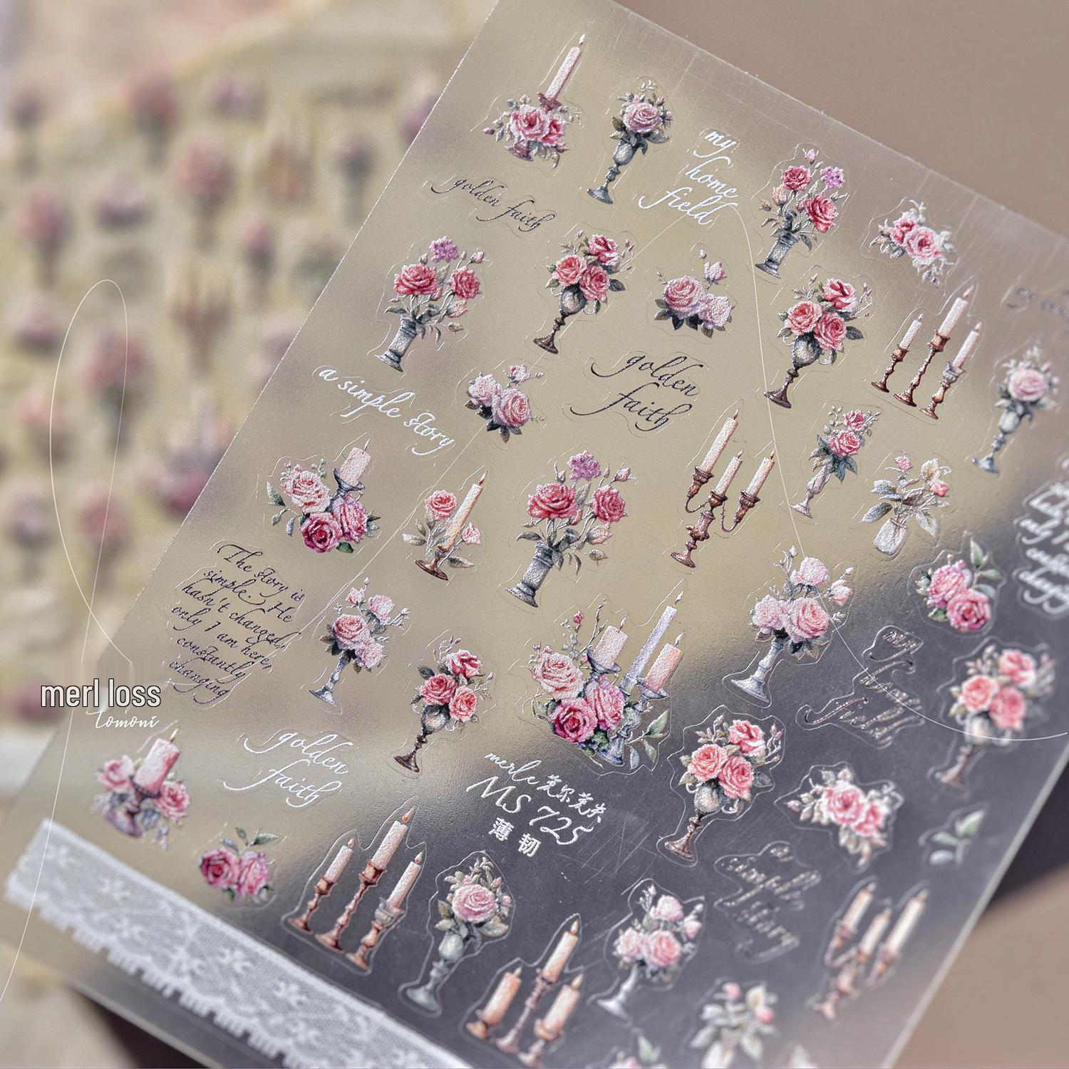 

Tomoni Thin & Tough Rose Nail Stickers - Japanese Stationery Collaboration