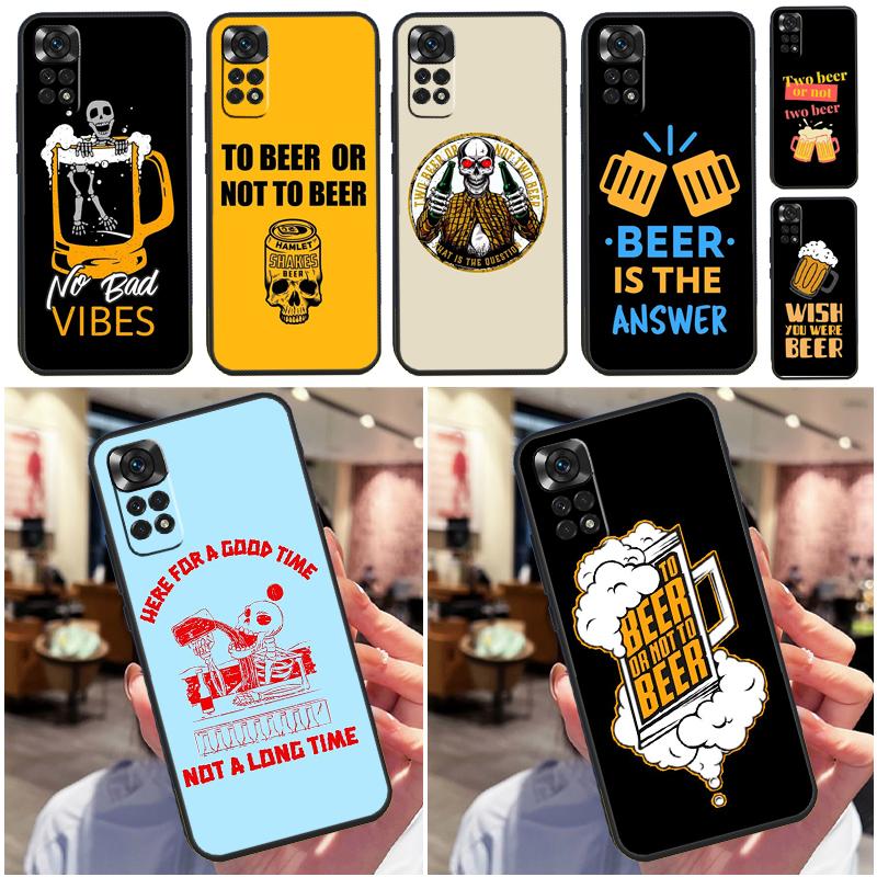 

Beer Alcohol Case For Xiaomi Redmi Note 10 11 Pro 9 8 12 Pro Note 9S 8T 10S 11S 10C 9A 9C 9T 10A Funda Redmi Note 10 4G