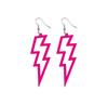 Acrylic Stud Earrings for Women, Rose Red Hollow Cutout Jewelry