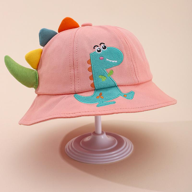 2026 Spring Dinosaur Cartoon Baby Bucket Hat - Cute Korean Style Unisex Children's Versatile Hat
