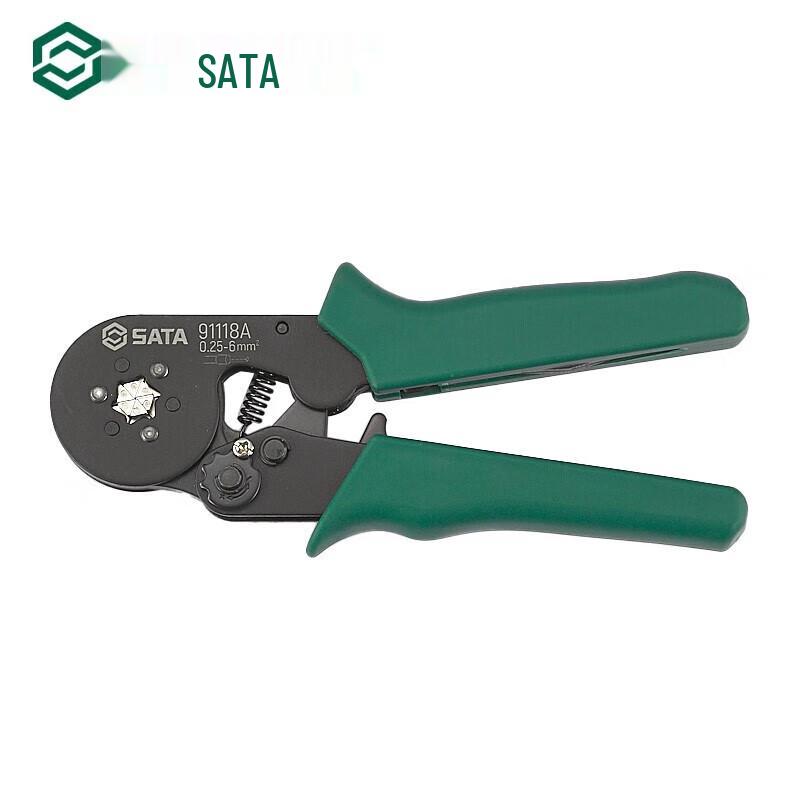 SATA 91118 Self-Adjusting European Terminal Crimping Pliers 7 inches