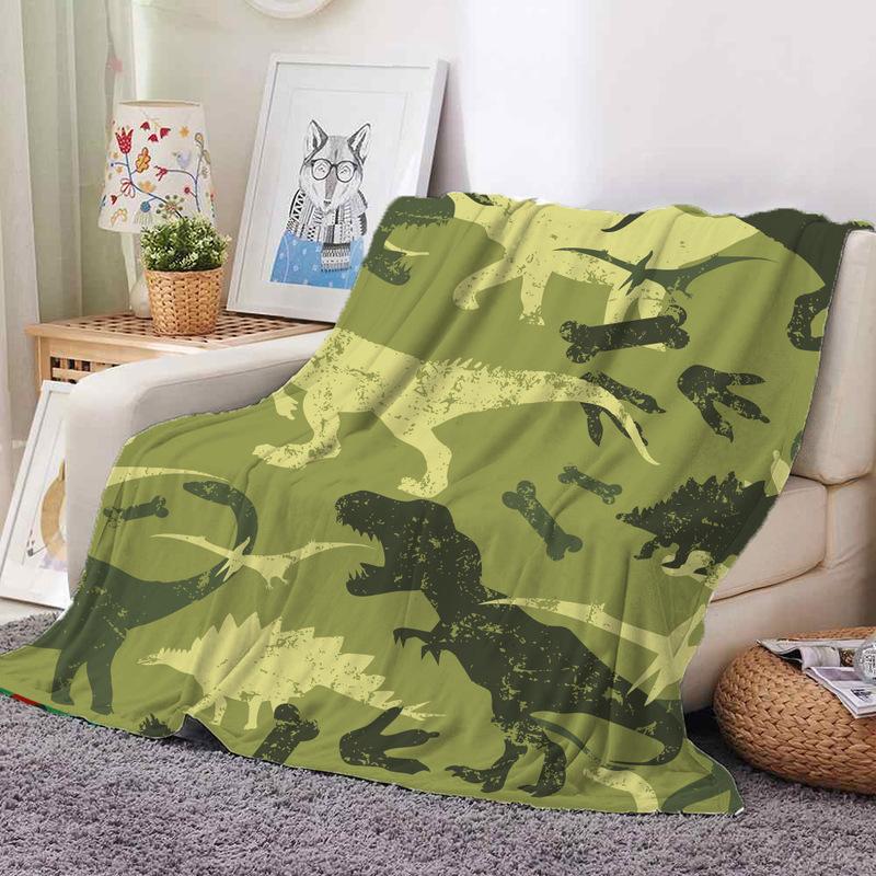 Park Dinosaur Jurassic Blanket Flannel Winter Bed Sofa Blanket Room Decoration