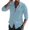 Camisa de lino de color liso, informal, transpirable, para playa, verano, nueva