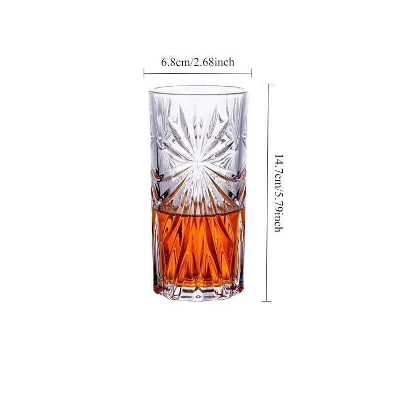 310ml/320ml Whiskey Brandy Cups Cocktail Glass Engraved Glass Cup Party Luxury Transparent Juice Milk Beverage Mugs Drinkware