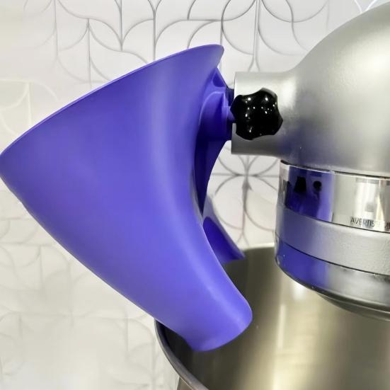 Stand Mixer Flour Funnel with Hook Attachment Splash Guard for Dry And Wet Ingredients Easy-Pour Docking Station