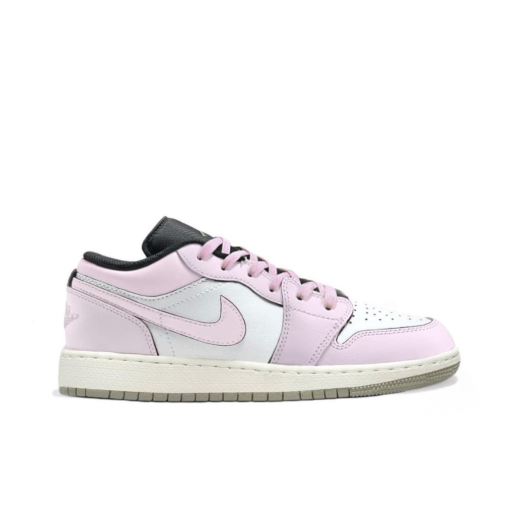 Jordan Air Jordan 1 Abrasion Resistant Abrasion Resistant Low top Vintage Basketball Shoes Unisex Pink 553558-092(Team1119-1)