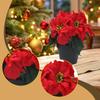 Poinsettias Artificial Christmas Flowers Poinsettia Plants Home Decor Indoor Outdoor for