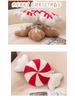 Grenzüberschreitende Weihnachts-Schneehaus-Girlande: Schneeflocken-Bonbon Plüschkissen - Festliche Dekoration & Geschenkkissen.