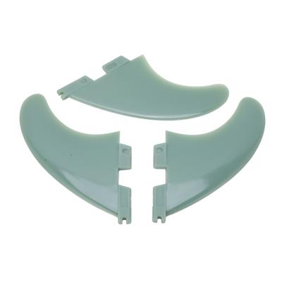 3pcs Surfboard Tail Fin Fiberglass Paddle Board Fin Replacement Green Surf Accessories