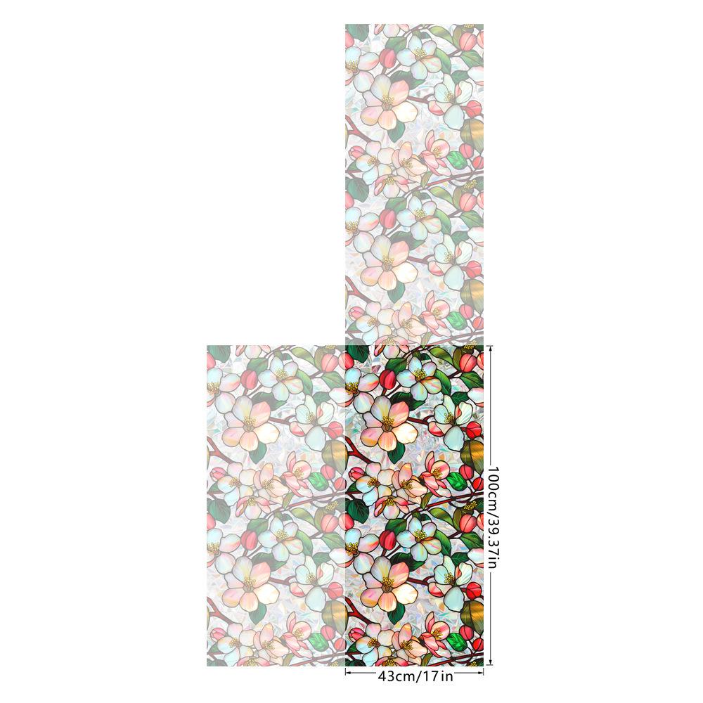 Rainbow Double-Sided Static Cling Glass Sticker - Inlaid Pattern PVC Film