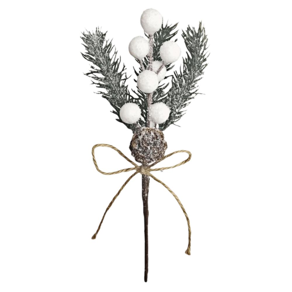 Snowflake Christmas Decoration Pine Cone Christmas Berry Lifelike Artificial Pine Branch Home