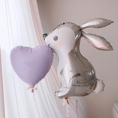 3ks králík balón kreslený zvíře dlouhé uši nafukovací hliníková fólie Veselé velikonoce večírek roztomilý králíček balón domácí dekorace na dárky