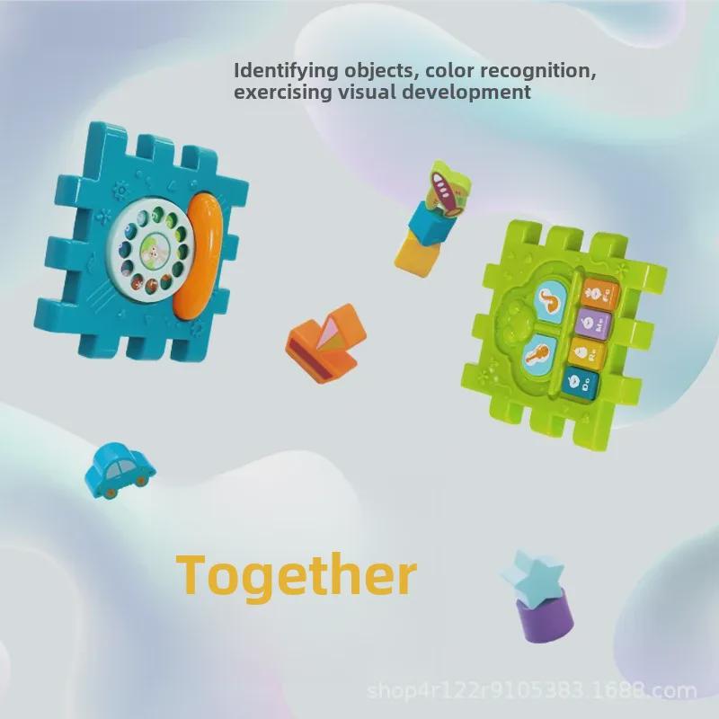Six-Sided Multifunctional Baby Toy: Shape Matching & Cognitive Building Blocks for Early Education (Ages 1-3) - Free Shipping