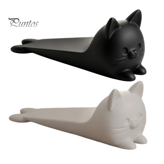 Wear Resistant Door Stop 3D Printed Lying Cat Doorstop, Decorative Kitten Stopper Wedge, Animal Anti-slip Floor Carpet Doorstop for Home Living