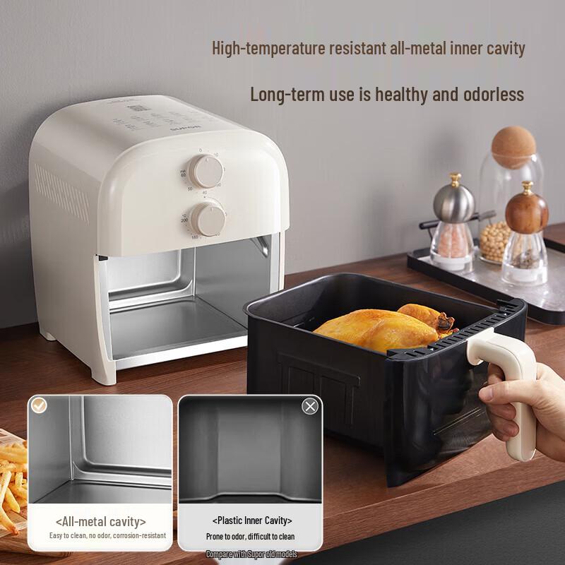 SUPOR 5L Automatic Visible Air Fryer with No-Flip Feature