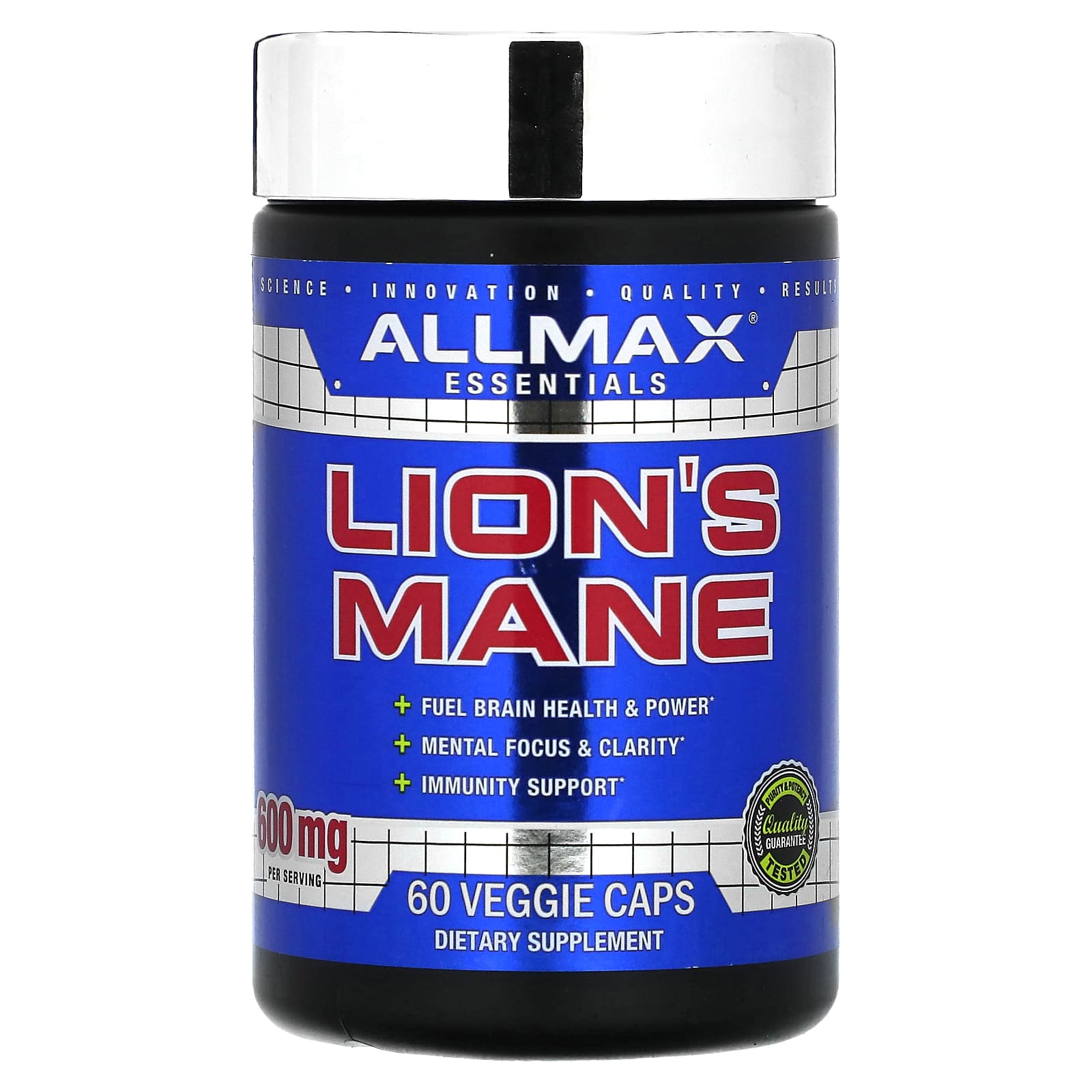 

ALLMAX, Essentials, Helic mane mushroom, 600 мг, 60 рослинних капсул (300 мг на капсулу)