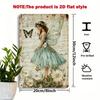 Vintage Fairy Butterfly Metal Wall Art Sign 8x12 Inch Decorative Iron Plaque Home Decoration