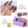 Doppelschichtige Pulver-Recycling-Aufbewahrungsbox für Nagelmaniküre-Werkzeug, Glitzer-Pailletten-Sammlung, tragbarer Behälter, DIY-Zubehörzubehör