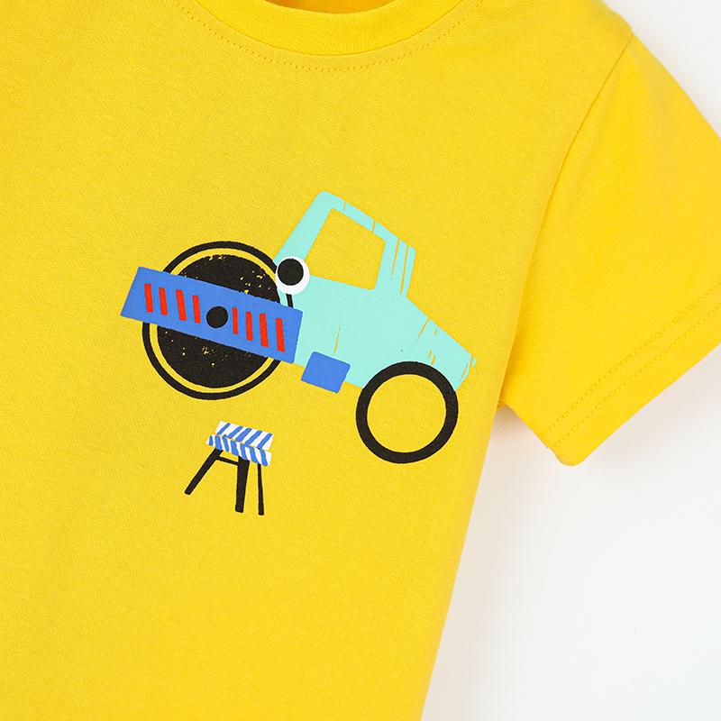 Little Maven Kids Clothes Baby Boys 2026 New Summer Korean Children's Clothes Children's Clothing Cartoon Excavators T-shirts
