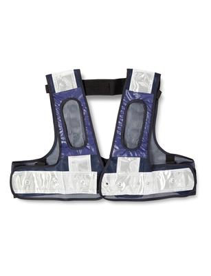 Mizukei LED Safety Vest for Full LED Can Be harness/Red "It Installed" <Navy/White>