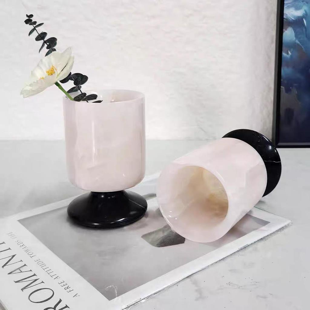 Meibao Geometrisk Marmorvas för Blomsterarrangemang - Hem-, Hotell- eller Showroomdekor