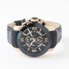 Salvatore Marra Stainless Navy Pink Gold Analog Quartz PGBL Men's Watch, Steel, Blue, Case, Waterproof, Movement, Chronograph, Business, Casual, Gift,