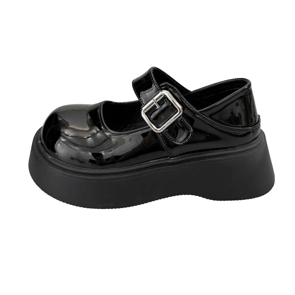 2025 new platform French retro jk college style single shoes small leather shoes women's summer Mary Jane shoes