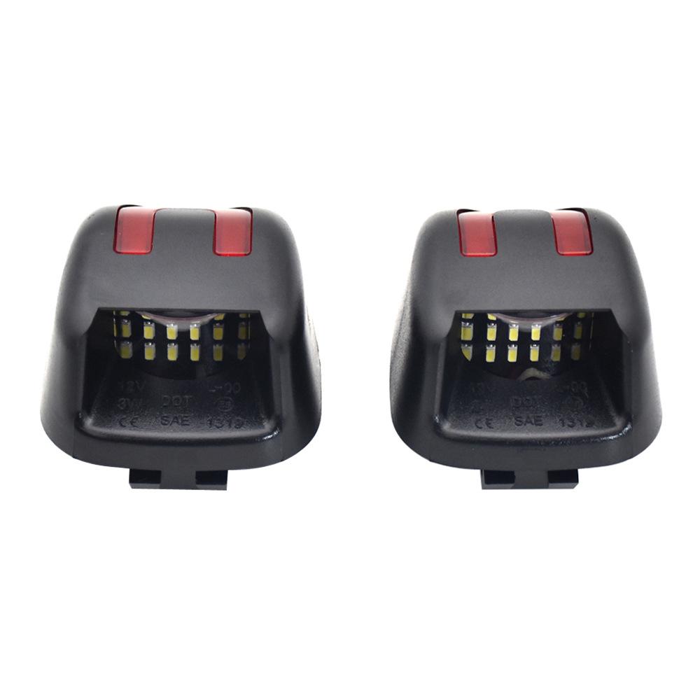 License Plate Light - 18 LED, Red & White, 2-Pack, Compatible with Nissan Navara, Titan, Xterra (2007-2019)