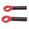 1 Pair Handlebar Ends with Covers Carbon Fiber Handle Grip Ends for 22.2mm Diameter Bar Mountain Bike Red