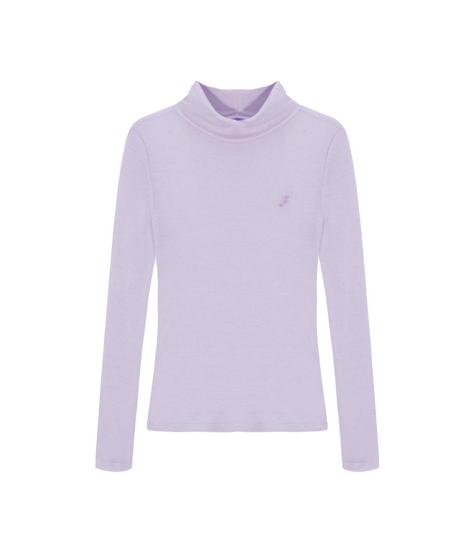 Ray Avery Wool Tencel Turtleneck T-Shirt (Purple) 66