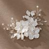 French Style Bridal Hair Clip Silk Flower Wedding Headdress Korean Bride Hairpin  Bride Accessories