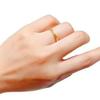 new Korean version simple crushed ice ring with gold water ripple pattern, handmade hammer texture, cool trend accessory
