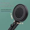 Five-Speed Frosted Black Shower Head & Booster Hose Set
