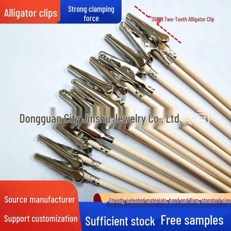 

High-Quality Model Painting Clips Set: Wooden Sticks & Metal Alligator Clips 17 cm срібний