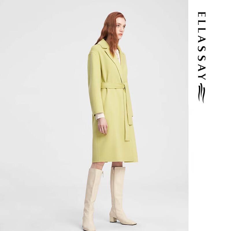 ELLASSAY Women's Elegant Double-faced Wool Coat