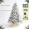 Flocked Willow Leaf Christmas Tree with Lights and Pine Cones - Holiday Atmosphere Decor for Hotels